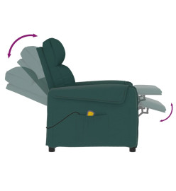 Fauteuil de massage Vert foncé Tissu