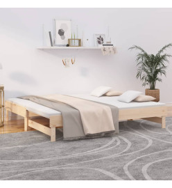 Lit coulissant 2x(90x190) cm Bois de pin massif