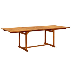 Table à dîner de jardin (160-240)x100x75cm Bois d'acacia massif
