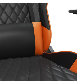 Chaise de jeu de massage Noir et orange Similicuir