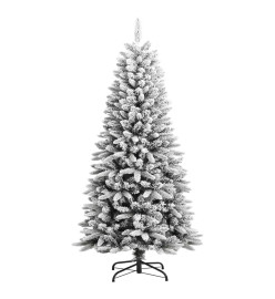 Sapin de Noël artificiel avec neige floquée 120 cm PVC et PE