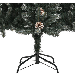 Sapin de Noël artificiel avec support Vert 210 cm PVC