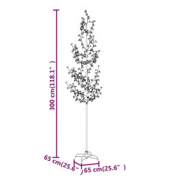 Arbre à LED fleur de cerisier 368 LED Blanc chaud 300 cm