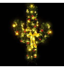 Cactus de Noël avec support et LED Vert 150 cm PVC