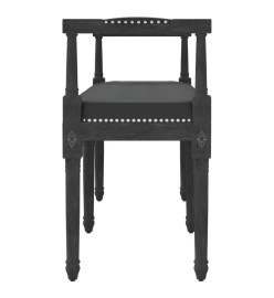 Banc Noir 110x40x70 cm Velours