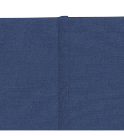 Panneaux muraux 12 pcs Bleu 90x30 cm Tissu 3,24 m²