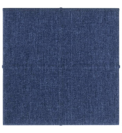 Panneaux muraux 12 pcs Bleu 30x30 cm Tissu 1,08 m²