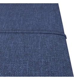 Panneaux muraux 12 pcs Bleu 30x30 cm Tissu 1,08 m²