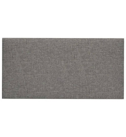 Panneaux muraux 12 pcs Gris clair 30x15 cm Tissu 0,54 m²