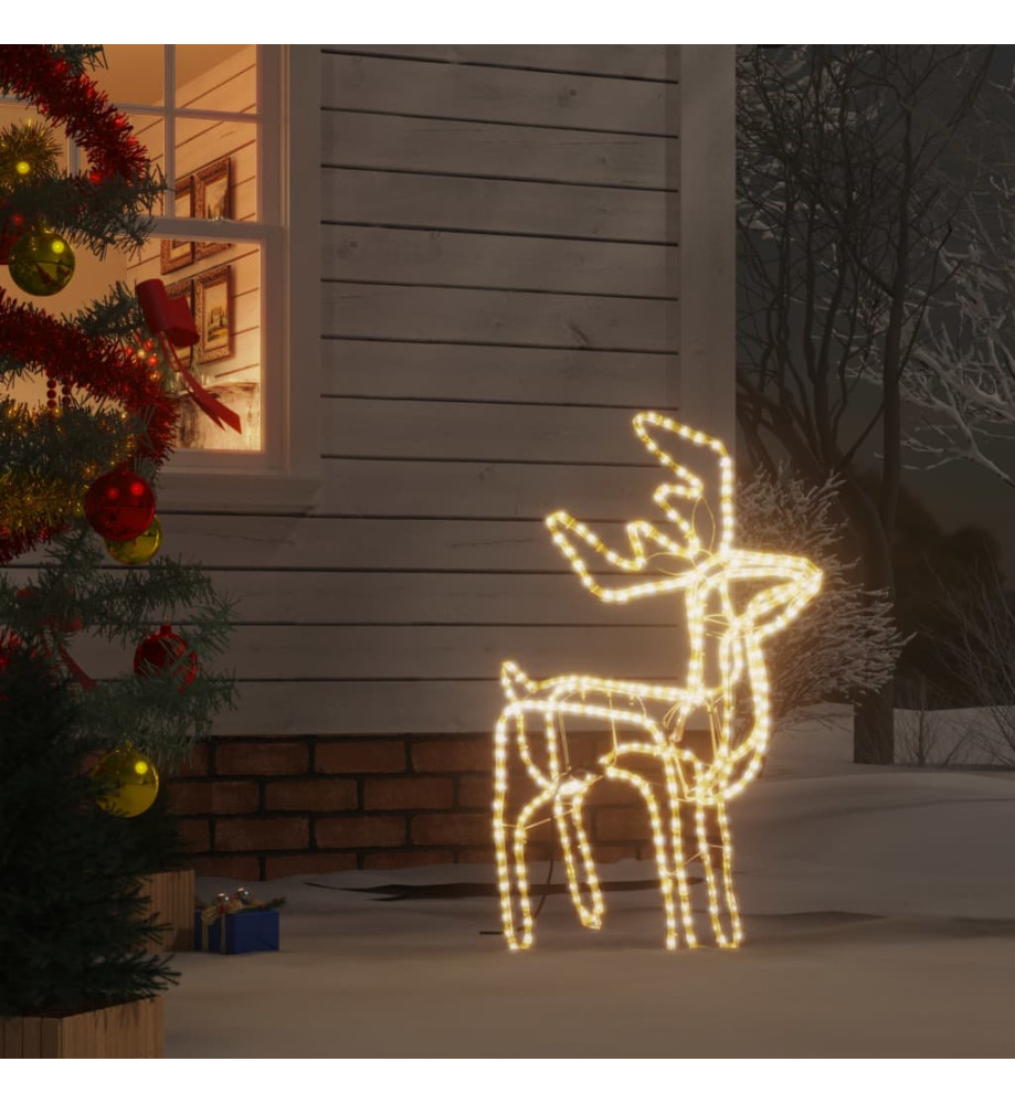 Renne de Noël Blanc chaud 76x42x87 cm