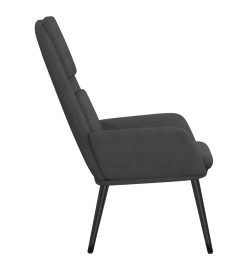 Chaise de relaxation Gris foncé Tissu