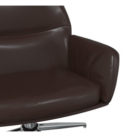 Chaise de relaxation Marron brillant Similicuir