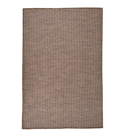 Tapis à tissage plat d'extérieur 120x170 cm Marron