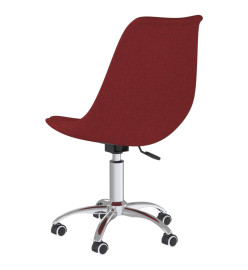 Chaise pivotante de bureau Rouge bordeaux Tissu