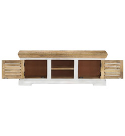 Meuble TV 110x30x40 cm Bois massif de manguier