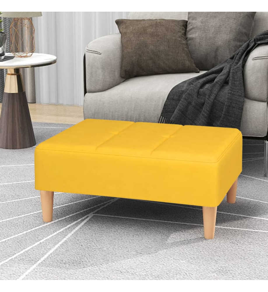 Repose-pied Jaune 78x56x32 cm Tissu