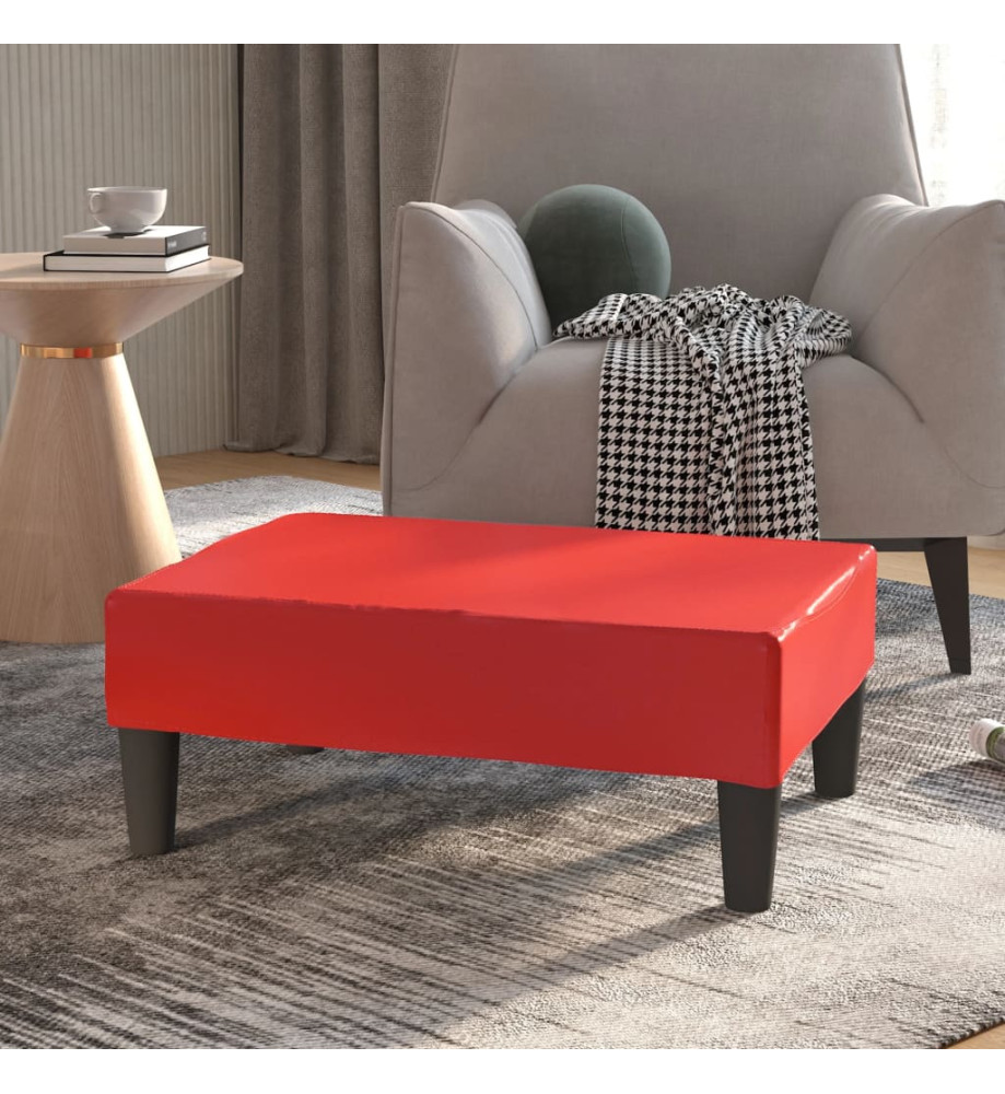 Repose-pied Rouge 78x56x32 cm Similicuir