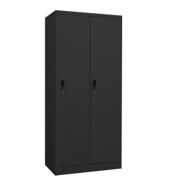 Garde-robe Anthracite 80x50x180 cm Acier