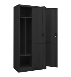 Garde-robe Anthracite 80x50x180 cm Acier