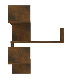 Étagères d'angle murales 2 pcs Chêne fumé 40x40x50 cm Bois