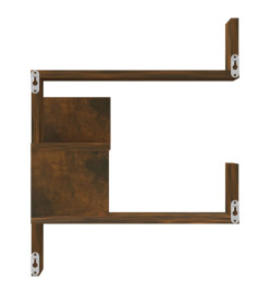 Étagères d'angle murales 2 pcs Chêne fumé 40x40x50 cm Bois