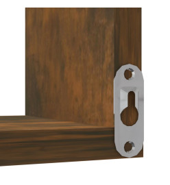 Étagères d'angle murales 2 pcs Chêne fumé 40x40x50 cm Bois