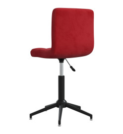 Chaises pivotantes salle à manger 2 pcs Rouge bordeaux Velours