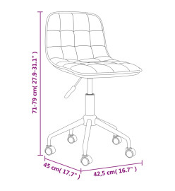 Chaises pivotantes à manger lot de 2 gris clair velours