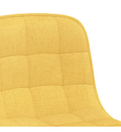 Chaises pivotantes à manger lot de 2 jaune moutarde tissu