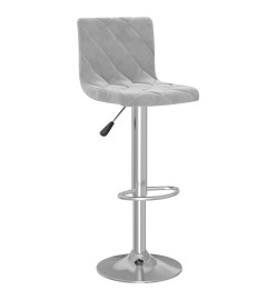 Tabourets de bar 2 pcs Gris clair Velours