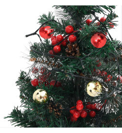 Arbres de Noël artificiels d'allée avec LED 2 pcs 76 cm PVC