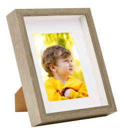 Cadres photo 3D 3 pcs Bois foncé 20x25 cm pour photos 13x18 cm