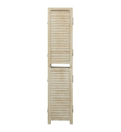 Cloison de séparation 5 panneaux 175x165 cm Bois de Paulownia