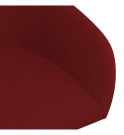 Chaises à manger pivotantes lot de 2 rouge bordeaux velours