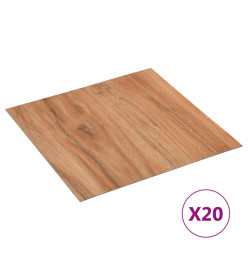 Planches de plancher autoadhésives 20 pcs PVC 1,86m² Bois clair