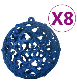 Ensemble de boules de Noël 100 pcs Bleu