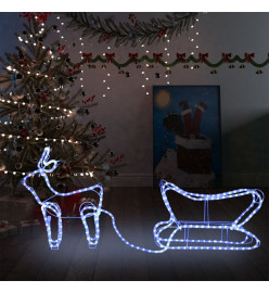 Décoration de Noël d'extérieur Renne et traîneau 252 LED