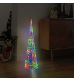 Cône lumineux décoratif pyramide à LED Acrylique Coloré 90 cm