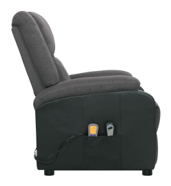 Fauteuil de massage inclinable Gris foncé Tissu