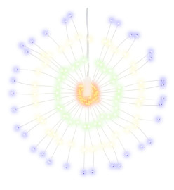 Feu d'artifice de Noël d'extérieur Multicolore 20 cm 140 LED