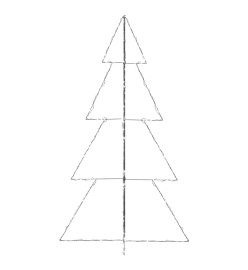 Arbre de Noël cône 360 LED d'intérieur/d'extérieur 143x250 cm