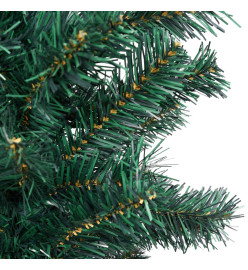 Sapin de Noël artificiel mince avec support vert 120 cm PVC