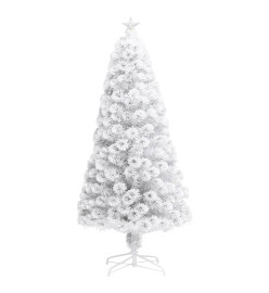 Sapin de Noël artificiel avec LED Blanc 120 cm Fibre optique