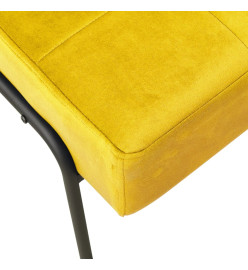 Chaise de relaxation 65x79x87 cm Jaune moutarde Velours