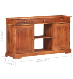 Buffet 135x35x75 cm Bois d'acacia solide