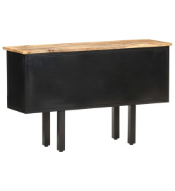 Buffet 110x30x65 cm Bois de manguier massif brut et acier