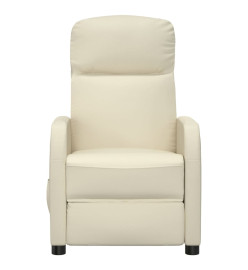 Fauteuil inclinable Blanc crème Similicuir