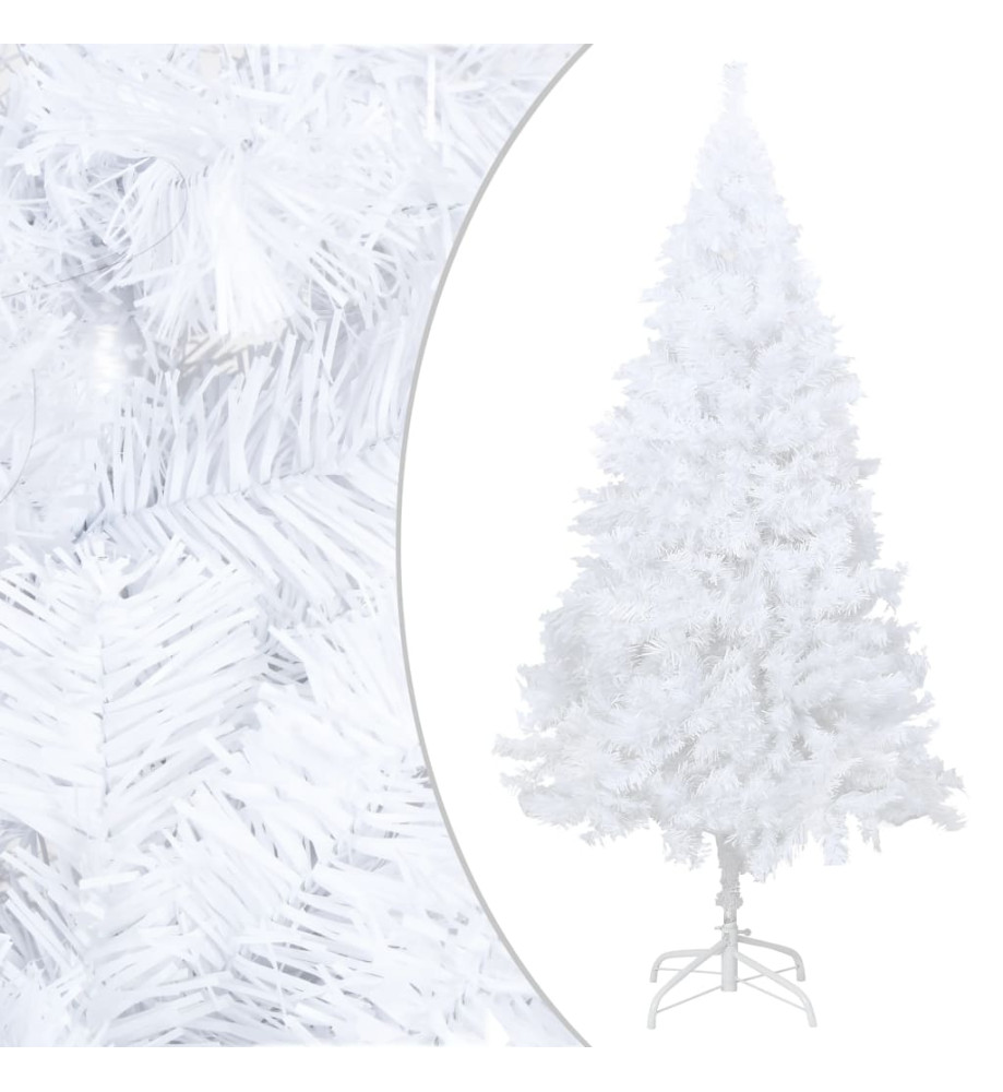 Arbre de Noël artificiel avec branches épaisses blanc 240cm PVC