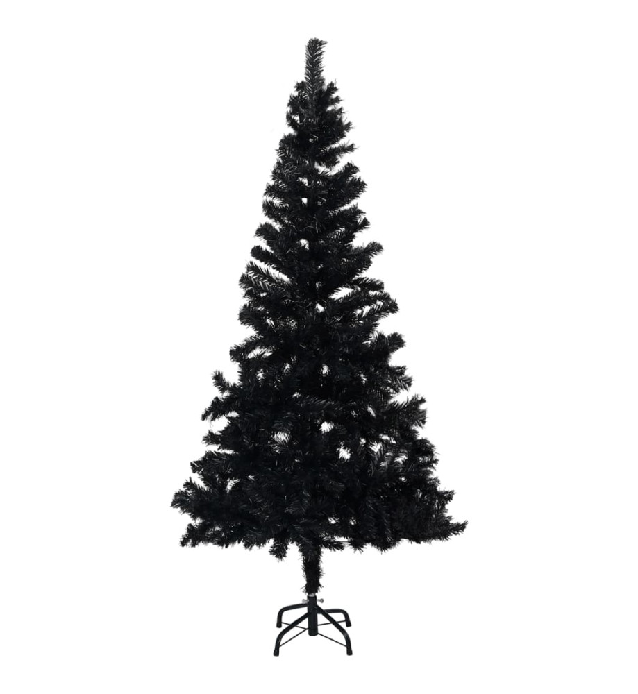 Sapin de Noël artificiel avec support noir 180 cm PVC