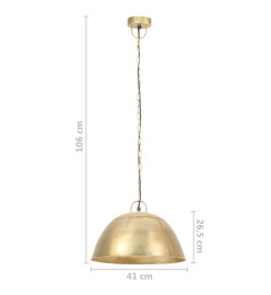 Lampe suspendue industrielle vintage 25 W Laiton Rond 41 cm E27